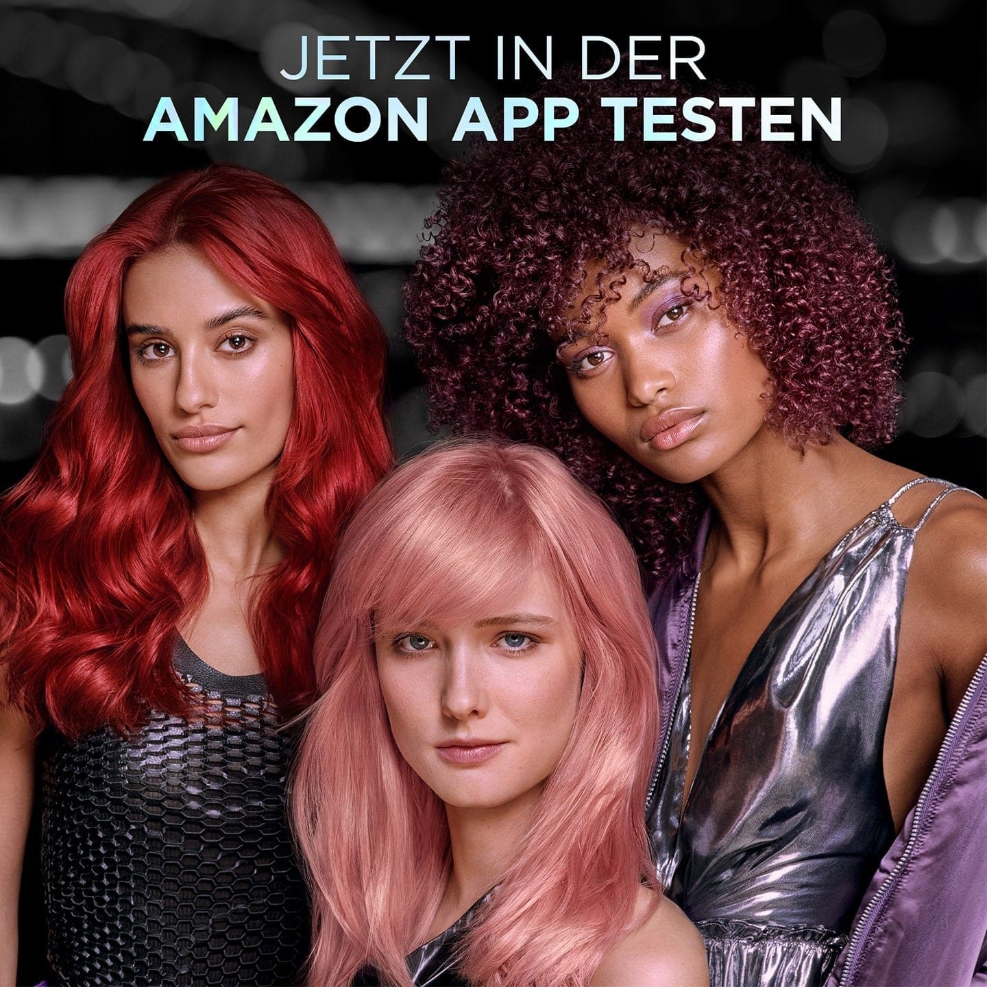 Drei Frauen mit farbigen Haaren